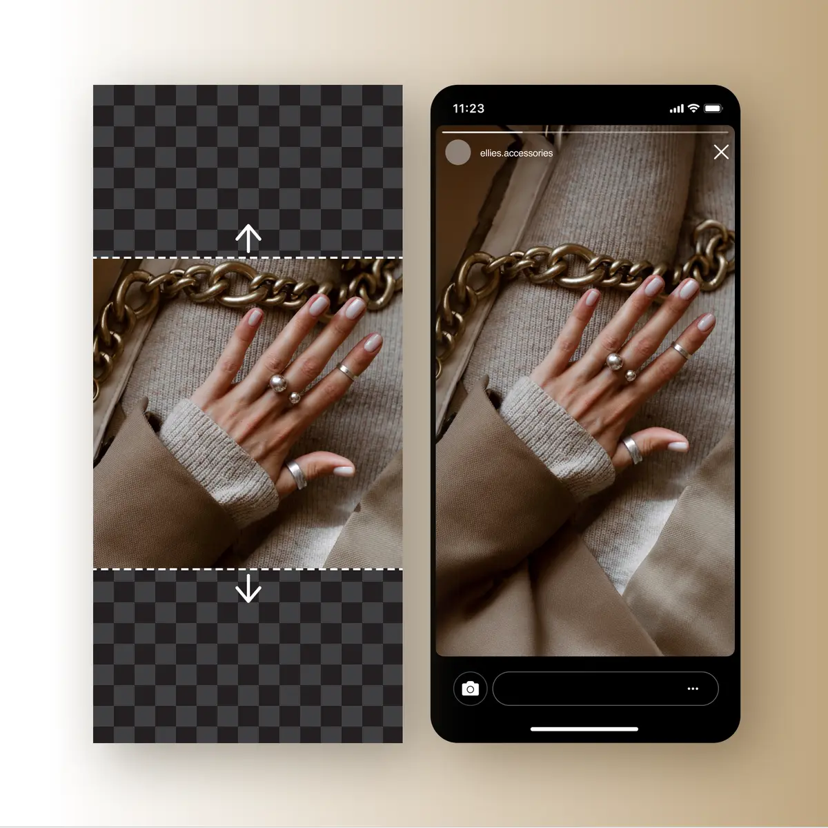 Background-extension use case illustrated on the AI Image Extender website